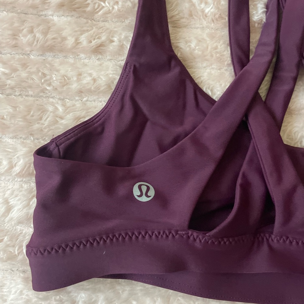 lululemon athletica Cross-Back Sports Bra — Plum